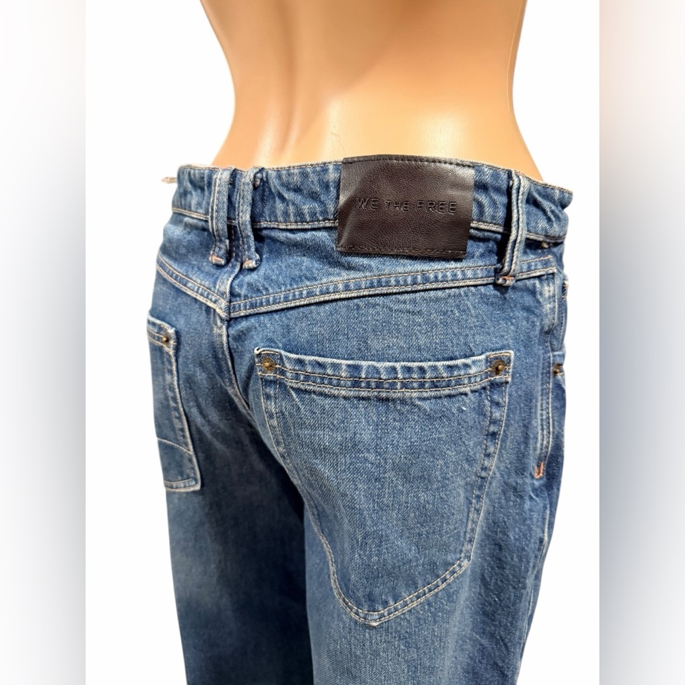Free People We The Free Wide Leg Loose Fit Raw Hem Jeans - Picture 7 of 13